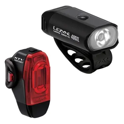 Lezyne Mini Drive 400XL/KTV Drive Pro+ Pair Black/Black Front lm / Rear lm Hátulsó Lámpa szett