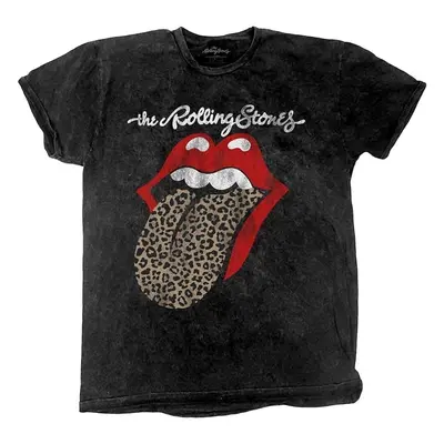 The Rolling Stones Ing Leopard Tongue Unisex Black