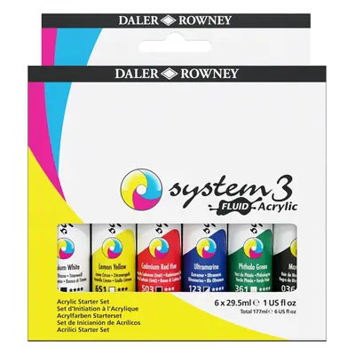 Daler Rowney System3 Akril festékek készlete Starter Set x 29,5 ml