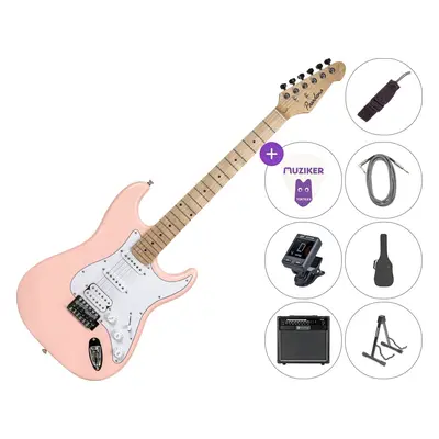 Pasadena ST-11 SET 40W Pink Elektromos gitár