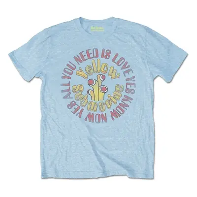 The Beatles Ing Yellow Submarine All You Need Is Love Circle Vintage Unisex Light Blue