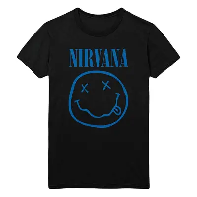 Nirvana Ing Blue Happy Face Unisex Black