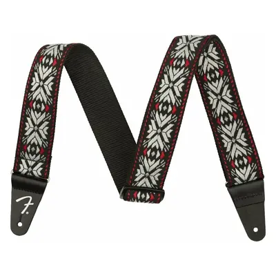 Fender Pasadena Woven Strap Textil gitár heveder Red Snowflake