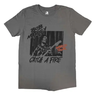 Bob Marley Ing Catch A Fire World Tour Unisex Charcoal Grey