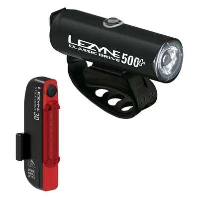 Lezyne Classic Drive 500+/Stick Drive Pair Satin Black Front lm / Rear lm Elülső-Hátulsó Lámpa s