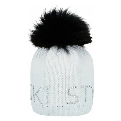 Sportalm Aris Ski Womens Beanie with Fur Optical White Téli sapka