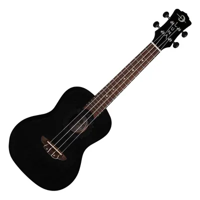 Luna Vintage Mahogany Black Open Pore Koncert ukulele