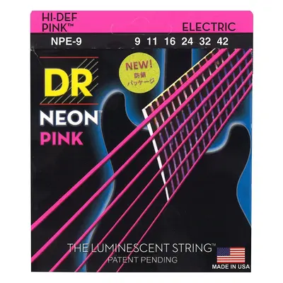 DR Strings NPE-9 Neon Elektromos gitárhúrok