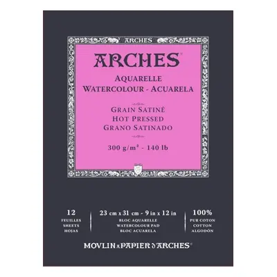 Arches Watercolour Hot Pressed Pad Natural White Vázlattömb g