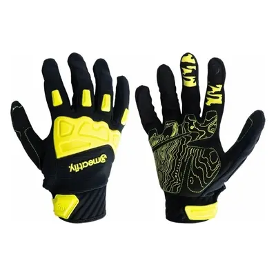 Meatfly Irvin Bike Gloves Black/Safety Yellow Kesztyű kerékpározáshoz