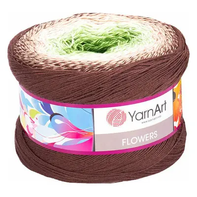 Yarn Art Flowers Brown Green Kötőfonal