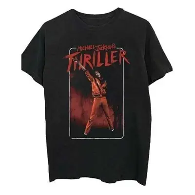 Michael Jackson Ing Thriller White Red Suit Unisex Black