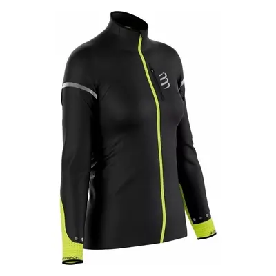 Compressport Hurricane Windproof Jacket Flash W Black/Fluo Yellow Futódzsekik