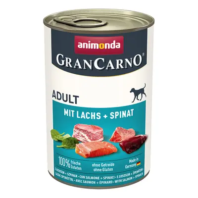 6x400g animonda GranCarno Original Adult lazac & spenót nedves kutyatáp