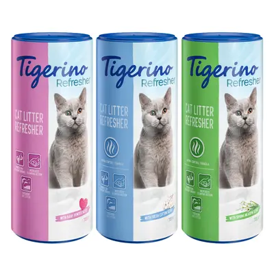 3x700g Tigerino Refresher - alom szagtalanító macskáknak próbacsomagban 3 különböző illattal