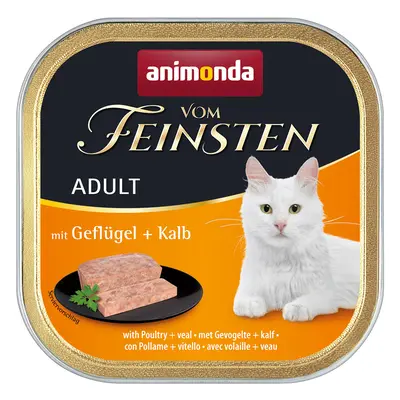 32x100g animonda vom Feinsten Adult Szárnyas & borjú nedves macskatáp