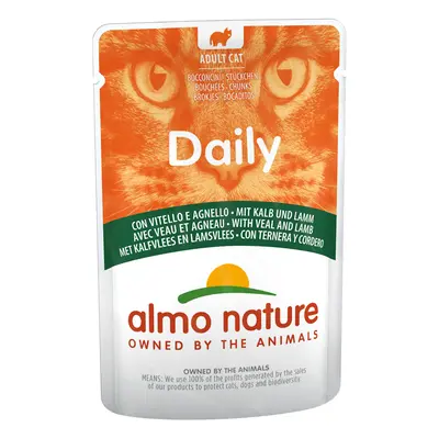 6x70g Almo Nature Daily Menu nedves macskatáp-Borjú & bárány