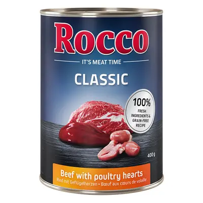 6x400g Rocco Classic nedves kutyatáp- Marha & szárnyasszív