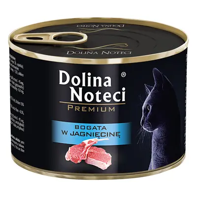 12x185g, Dolina Noteci Premium, bárányhúsban gazdag, nedves macskaeledel