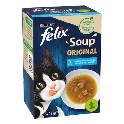 6x48g Felix Soup jutalomfalat macskáknak- Vízi ízek