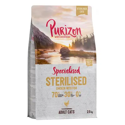 2,5kg Purizon Adult Sterilised csirke & hal gabonamentes száraz macskatáp