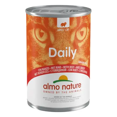 6x400g Almo Nature Daily Menu Marha nedves macskaeledel