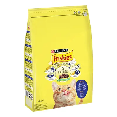 2x4kg PURINA Friskies Adult Cat tőkehal & zöldség száraz macskatáp