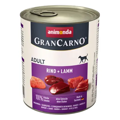 24x800g animonda GranCarno Original Adult marha & bárány nedves kutyatáp