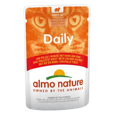 6x70g Almo Nature Daily Menu nedves macskatáp-Csirke & marha