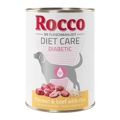 6x400g Rocco Diet Care Diabetic csirke, marha & rizs nedves kutyatáp