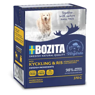 6x370g Bozita falatkák aszpikban nedves kutyatáp- Csirke & rizs