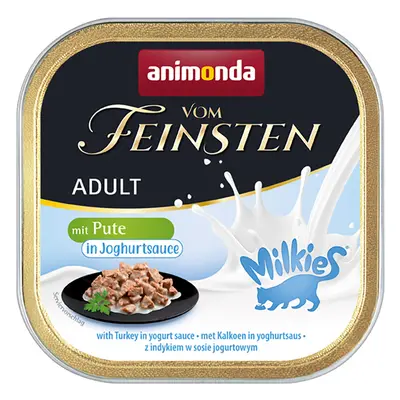 36x100g animonda Vom Feinsten Adult Milkies Pulyka joghurtos szószban nedves macskatáp