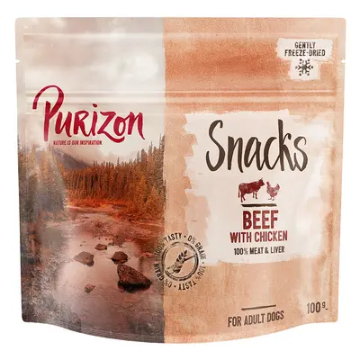 3x100g Purizon gabonamentes kutyasnack- Marha csirkével