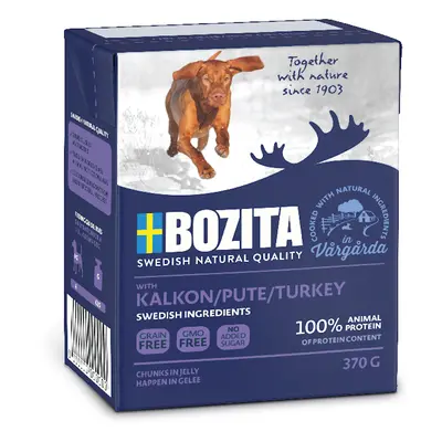 12x370g Bozita pulyka falatkák aszpikban nedves kutyatáp