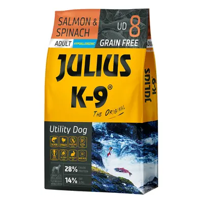 2x10kg Adult, JULIUS-K9, salmon & spinach, száraz kutyatáp