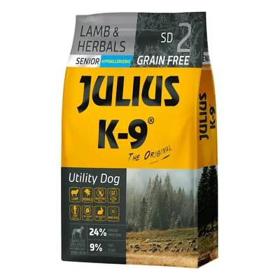 10kg Senior, JULIUS-K9, Light lamb & rice, száraz kutyatáp