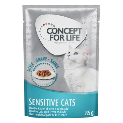 48x85g Concept for Life Sensitive Cats nedves macskatáp szószban