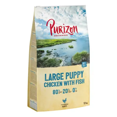 2x12kg Purizon Puppy Large csirke & hal - gabonamentes száraz kutyatáp