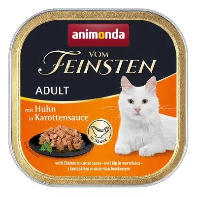 36x100g animonda vom Feinsten Adult NoGrain szószban nedves macskatáp-Csirke sárgarépaszószban