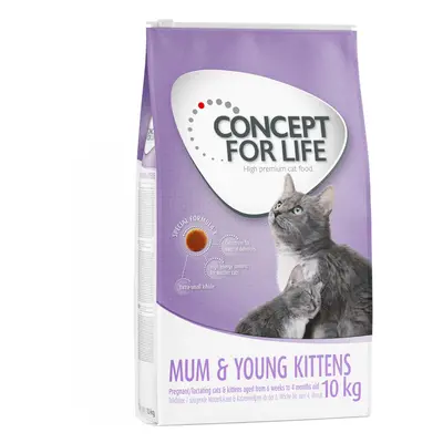 10kg Concept for Life Mum & Young Kittens száraztáp kiscicáknak javított receptúrával