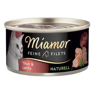 24x80g Miamor Naturelle finom filék tonhal & lazac nedves macskatáp