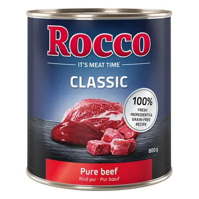 24x800g Rocco Classic nedves kutyatáp- Marha