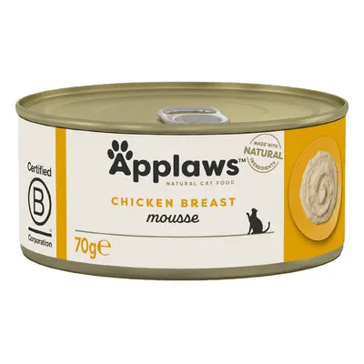 6x70g Applaws Mousse nedves macskatáp- Csirke