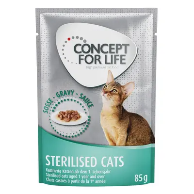 24x85g Concept for Life Sterilised Cats nedvestáp szószban ivartalanított macskáknak