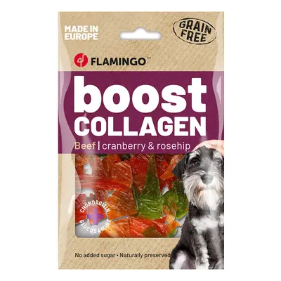 3x60g Flamingo Boost kollagén chips marha kutyasnack