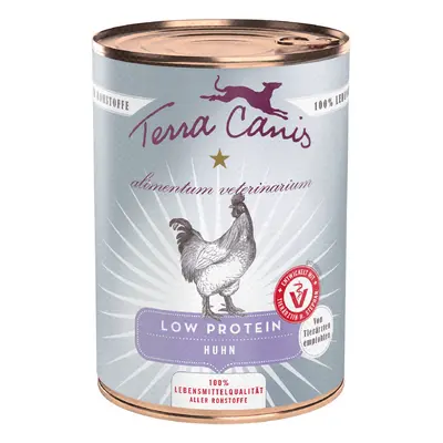 12x400g Terra Canis Alimentum Veterinarium Low Protein csirke nedves kutyatáp