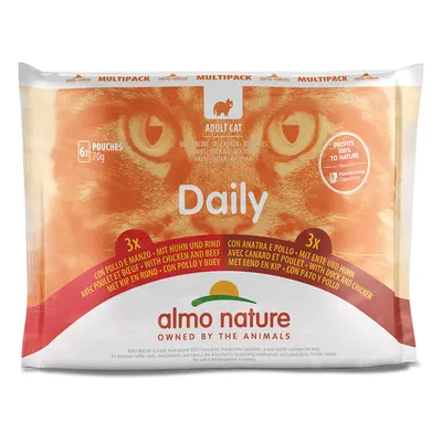 6x70g Almo Nature Daily Menu nedves macskatáp-Vegyes csomag 3 (2 változattal)