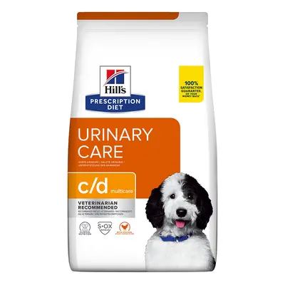 Hill's Prescription Diet c/d Multicare Urinary Care csirke kutyatáp - 2 x 4 kg