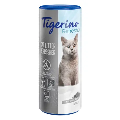 3x700ml Tigerino Refresher természetes agyag szagtalanító macskaalomhoz macskáknak