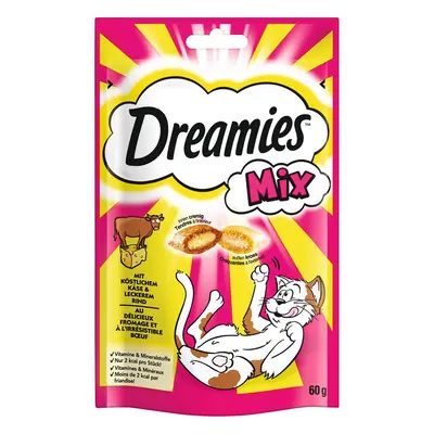 2x60g Dreamies Mix Sajt & marha macskacsemege jutalomfalat macskáknak